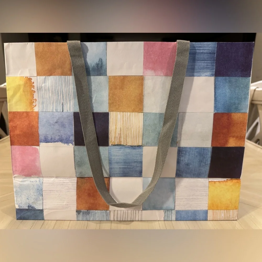Anthropologie Large Shopping Bags Bundle of 4 | Reusable Gift Bags | Holiday Art